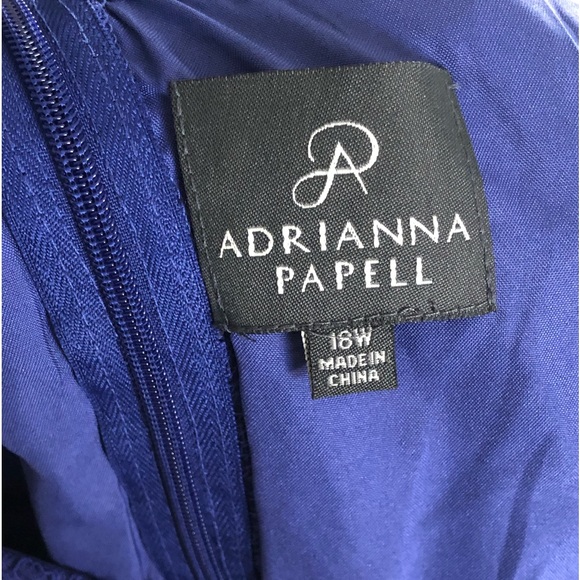 Adrianna Papell 18W Royal Blue wedding guest special occasion dress - Picture 11 of 13